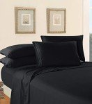 Elegant Comfort Luxury Soft 1500 Thread Count Egyptian 4-Piece Premium Hotel Quality Wrinkle Resistant Coziest Bedding Set, All Around Elastic Fitted Sheet, Deep Pocket up to 16inch, Cal King, Black