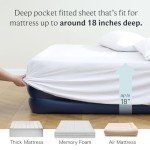 LuxClub 4 PC Queen Sheet Set, Bed Sheets, Deep Pockets 18" Eco Friendly Wrinkle Free Cooling Machine Washable Hotel Bedding Silky Soft - White
