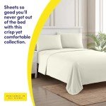 1500 Supreme Collection King Sheet Sets Ivory - Luxury Hotel Bed Sheets and Pillowcase Set for King Mattress - Extra Soft, Elastic Corner Straps, Deep Pocket Sheets, King Ivory