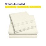 1500 Supreme Collection King Sheet Sets Ivory - Luxury Hotel Bed Sheets and Pillowcase Set for King Mattress - Extra Soft, Elastic Corner Straps, Deep Pocket Sheets, King Ivory