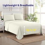 1500 Supreme Collection King Sheet Sets Ivory - Luxury Hotel Bed Sheets and Pillowcase Set for King Mattress - Extra Soft, Elastic Corner Straps, Deep Pocket Sheets, King Ivory
