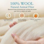 YOUR MOON Summer Lightweight Wool Comforter - Breathable & Thin Duvet Insert for Hot Sleepers, 100% Australian Wool Filling 100gsm with Pure Cotton Shell-Queen Size (White)