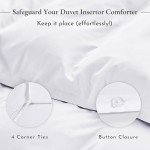 California Design Den 3 Piece King Size Duvet Cover Set, 400 Thread Count 100% Cotton Sateen, Soft Luxury Sateen Weave Comforter Cover and Two Pillow Shams, Button Closure and Corner Ties (White,King)