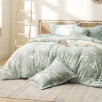Bedsure Queen Comforter Set - 7 Pieces Floral Sage Green Soft Bedding Sets, Queen Bed in a Bag with Botanical Flowers Comforter, Sheets, Pillowcases & Shams