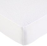Amazon Basics Waterproof 18 inch Mattress Protector King Size, Breathable, Machine Washable, White