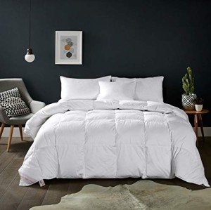 MAPLE DOWN Soft Twin Size Comforter Duvet Insert-Down Alternative Comforter Quilted with Corner Tabs for All Season-Lightweight Breathable Brushed Microfiber Machine Washable (White 68”x90”)