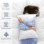 JOLLYVOGUE Pillows Queen Size Set of 4 for Sleeping, Soft and Supportive Bed Pillow with Down Alternative Filling for Side and Back Sleepers, Hotel Collection, 30x20 Inches