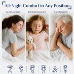 JOLLYVOGUE Pillows Queen Size Set of 4 for Sleeping, Soft and Supportive Bed Pillow with Down Alternative Filling for Side and Back Sleepers, Hotel Collection, 30x20 Inches