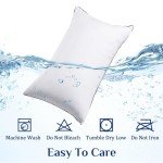 JOLLYVOGUE Pillows Queen Size Set of 4 for Sleeping, Soft and Supportive Bed Pillow with Down Alternative Filling for Side and Back Sleepers, Hotel Collection, 30x20 Inches