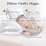 JOLLYVOGUE Pillows Queen Size Set of 4 for Sleeping, Soft and Supportive Bed Pillow with Down Alternative Filling for Side and Back Sleepers, Hotel Collection, 30x20 Inches