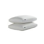 Serta 233 Thread White Goose Feather Gusseted Supportive 100% Cotton Hotel Collection Bed Side Sleeper Pillow, 2 Count (Pack of 1)