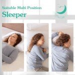 Three Geese White Goose Feather Polyester Bed Pillows Queen/Standard Size Set of 2- Soft 600 Thread Count 100% Cotton, Medium Firm,Soft Support Surround Fill Polyfiber,White Solid