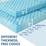 SINWEEK 2 Inch Mattress Topper 5-Zone Memory Foam Mattress Topper Pressure Relieve Soft Mattress Pad, CertiPUR-US Certified, Twin Size Blue