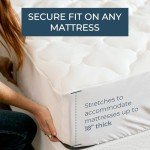 ExceptionalSheets Rayon from Bamboo Mattress Pad with Fitted Skirt - Extra Plush Cooling Topper - King