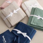 Bedsure Cotton Duvet Cover Queen - 100% Cotton Waffle Weave Coconut White Duvet Cover Queen Size, GentleSoft™ and Breathable Bedding Set for All Season, 3 Pieces, 90"x90"