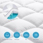 MASVIS King Size Dual Layer 4 Inch Memory Foam Mattress Topper, 2 Inch Gel Memory Foam and 2 Inch Cooling Pillow Top Mattress Pad Cover for Back Pain, Medium Support