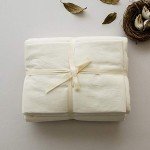 EMME White Cotton Duvet Cover Queen Size 3-Piece Set Soft Cotton Bedding Comforter Cover Full Size with 2 Pillow Shams Solid Color (White, Full/Queen)