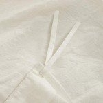 EMME White Cotton Duvet Cover Queen Size 3-Piece Set Soft Cotton Bedding Comforter Cover Full Size with 2 Pillow Shams Solid Color (White, Full/Queen)