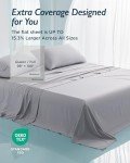 Breescape Cooling Sheet Set Full Size - BlendTek™ Dry & Cool Technology for Hot Sleepers and Night Sweats, Q-Max>0.46 Tech, Deep Pocket Up to 18", 360° Elastic Band, Misty Gray