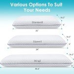 CushyOasis Memory Foam Pillows for Side, Back and Stomach Sleepers, Bed Pillow with Washable Cover and Breathable Mesh, Bed Pillow for Sleeping Standard Size (Grey)