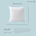 LANE LINEN 4 Pack 18x18 White Throw Pillow Inserts for Decorative Pillow Covers, Couch Pillows for Living Room, Fluffy Pillows for Bed