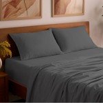Mellanni Queen Sheets Set - 4 PC Iconic Collection Bedding - Hotel Luxury, Extra Soft, Cooling Bed Sheets - Wrinkle, Fade, Stain Resistant (Queen, Gray)