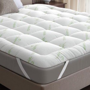 Ultra Soft Twin Mattress Topper - Viscose Made from Bamboo Mattress Pad for Back Pain Relief - Naturally Cooling for Hot Sleepers - Machine Washable