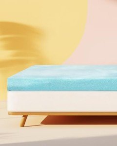 ViscoSoft Memory Foam Mattress Topper Twin - 2 Inch Reflex Cooling Gel Mattress Pad - CertiPUR-US - Oeko TEX Certified