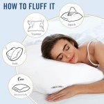 Luxury Hotel Pillows for Sleeping 4 Pack,Bed Pillows Standard Size Set of 4,Down Alternative Filling,Pillows for Back,Stomach or Side Sleepers