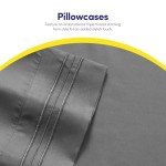 1500 Supreme Collection Queen Sheet Sets Gray - Luxury Hotel Bed Sheets and Pillowcase Set for Queen Mattress - Extra Soft, Elastic Corner Straps, Deep Pocket Sheets, Queen Gray