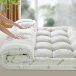 LIANLAM Bambu_Viscose Mattress Topper Queen,1000 GSM Cooling Mattress Pad,Extra Thick Pillow Top Mattress Topper for Back Pain,Soft Mattress Protector Cover with 8"-18" Deep Pocket(60"x80")