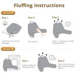 Sasttie Reading Pillows for Sitting in Bed Adult, Velvet Back Pillow Bed Sitting Up, Back-Rest Support Cushion for Sit Up on Couch, Sofa, and Floor, Dorm Essentials, Oeko-Tex Certified, Dark Grey