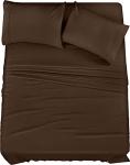 Utopia Bedding King Bed Sheets Set - 4 Piece Bedding - Brushed Microfiber - Shrinkage and Fade Resistant - Easy Care (King, Brown)