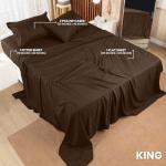 Utopia Bedding King Bed Sheets Set - 4 Piece Bedding - Brushed Microfiber - Shrinkage and Fade Resistant - Easy Care (King, Brown)