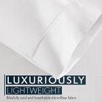 HC COLLECTION Bed Sheets Full Size Set, Hotel Luxury Platinum 1800 Series Brushed Microfiber Sheet w/Pillow Cases, Ultra Soft Lightweight 4 Pcs Bedding for Hot Sleepers Men Women Teens, White