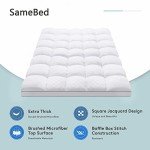 SameBed Mattress Topper Queen,Extra Thick Mattress Pad Cover for Back Pain,Cooling Mattress Protector with 8-21 Inch Deep Pocket,Overfilled Down Alternative Filling