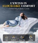 3 Inch Ultra-Fluffy Memory Foam Mattress Topper Queen for Back Pain, Extra Soft Pillow Top Queen Mattress Topper with 4X Support, Mattress Pad with Breathable Air Mesh Sides, 6-21'' Deep Pocket