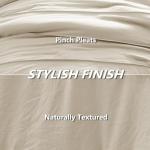 CozyLux Queen Comforter Set Beige, 7 Pieces Soft Prewashed Pinch Pleat Bed in a Bag Queen Comforter Set with Sheets, Boho Bed Set with Down Alternative Comforter, Sheets, Pillowcases & Shams