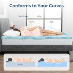 Mattress Topper Queen, 3 Inch Gel Memory Foam Bed Topper for Queen Size Bed, CertiPUR-US Certified, Blue
