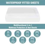 Bedecor Queen Waterproof Mattress Protector,Pee and Liquid Proof Cover for Pets, Elderly, and Incontinence, Fitted Deep Pocket for 9-18 Inch Deep