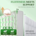 LIANLAM Bambu_Viscose Mattress Topper Queen,1000 GSM Cooling Mattress Pad,Extra Thick Pillow Top Mattress Topper for Back Pain,Soft Mattress Protector Cover with 8"-18" Deep Pocket(60"x80")