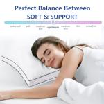 Premium Pillows Queen Size Set of 2, Fluffy and Supportive 7D Down Alternative Bed Pillows, Luxury Soft Hotel Quality Gusseted Pillow for Side Back Stomach Sleepers, Relief Neck Head and Shoulder Pain