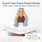 Premium Pillows Queen Size Set of 2, Fluffy and Supportive 7D Down Alternative Bed Pillows, Luxury Soft Hotel Quality Gusseted Pillow for Side Back Stomach Sleepers, Relief Neck Head and Shoulder Pain