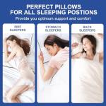 Premium Pillows Queen Size Set of 2, Fluffy and Supportive 7D Down Alternative Bed Pillows, Luxury Soft Hotel Quality Gusseted Pillow for Side Back Stomach Sleepers, Relief Neck Head and Shoulder Pain