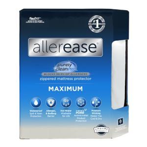 AllerEase Waterproof Mattress Protector, Maximum Allergy Mattress Protector, Twin XL Mattress Cover