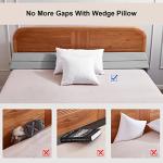 EUHAMS Queen Size Bed Wedge Pillow - Bed Gap Filler Mattress Wedge Headboard Pillow Close The Gap 0-7" Between Your Headboard and Mattress or Wall for Sleeping Backrest Pillow (60"x10"x6" Gray)