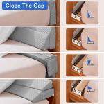 EUHAMS Queen Size Bed Wedge Pillow - Bed Gap Filler Mattress Wedge Headboard Pillow Close The Gap 0-7" Between Your Headboard and Mattress or Wall for Sleeping Backrest Pillow (60"x10"x6" Gray)