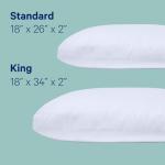 Casper Essential Pillow for Sleeping, Standard, White, Two Pack