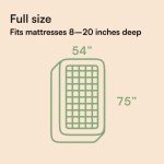 Ultra Soft Full Size Mattress Topper - Viscose Made from Bamboo Pillow Top Mattress Pad for Back Pain Relief - Naturally Cooling for Hot Sleepers, Green