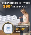 3 Inch Ultra-Fluffy Memory Foam Mattress Topper Queen for Back Pain, Extra Soft Pillow Top Queen Mattress Topper with 4X Support, Mattress Pad with Breathable Air Mesh Sides, 6-21'' Deep Pocket